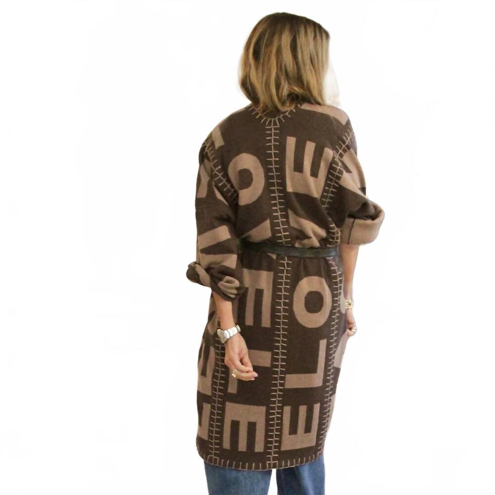 NEW KERRI ROSENTHAL blankie love lesson cardigan in cocoa - Picture 6 of 8